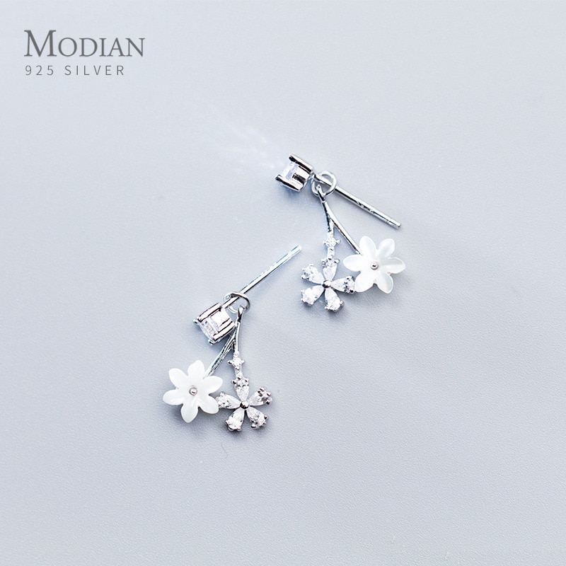 【クーポン利用で11010円】 ピアス シルバー ジルコニア 花 フラワー クリア 透明 スタッドピアス レディース 女性 チャーム エナメル スイング ジュエリー 100% 925 スター 星リング スタッド クラシック パーティ|FineJewelrys