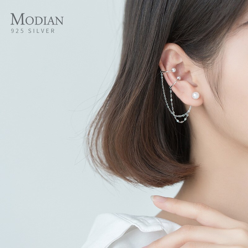 【クーポン利用で10790円】 ピアス シルバー C チェーン パール 真珠 レディース 女性 925 スター 星リング エレガント 形 タッセル クリップ 結婚式 ウェディング エンゲージメント ファイン ジュエリー｜FineJewelrys 8,489円