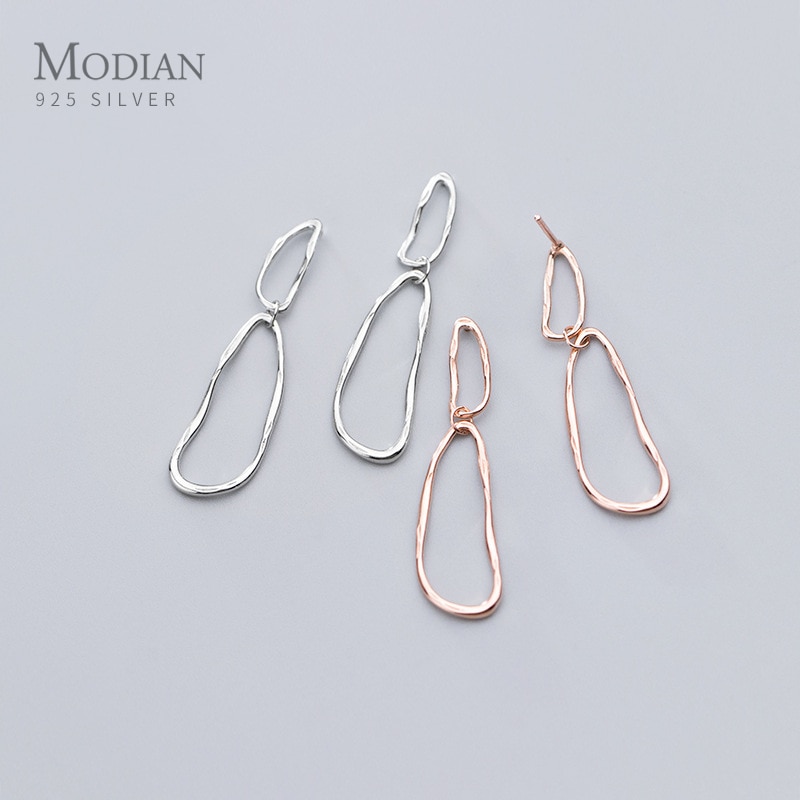 【クーポン利用で10250円】 ピアス ローズゴールド シルバー 揺れる シンプル レディース 女性 ローズ ゴールド カラー イレギュラー 楕円 ダングル 925 スター 星リング 幾何学 ドロップ ファイン ジュエリー|FineJewelrys