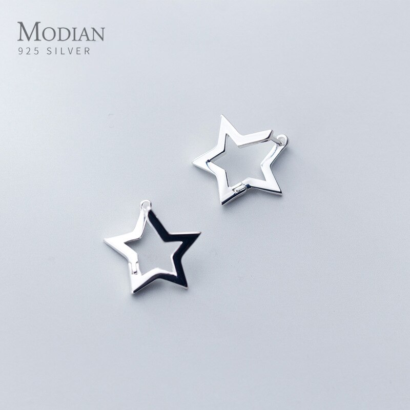 【クーポン利用で10290円】 ピアス シルバー 星 スター フープ ミニ レディース 女性 ミニマリズム イレギュラー ファッション 925 スターリング アンチアレルギー ファイン ジュエリー ガール ギフト|FineJewelrys