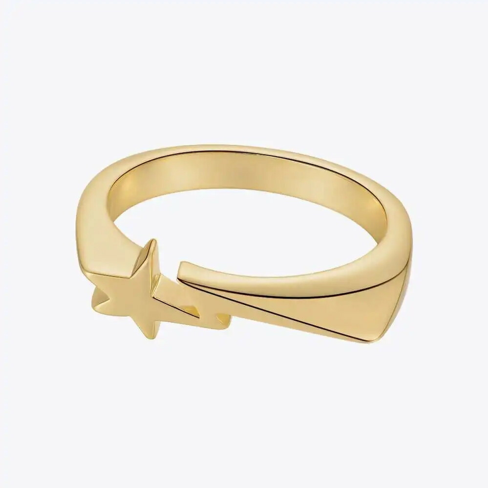 【送料無料】 指輪 リング ゴールド 星 レディース 雷 スター カラー 繊細 ファッション ジュエリー クリスマス｜FineJewelrys