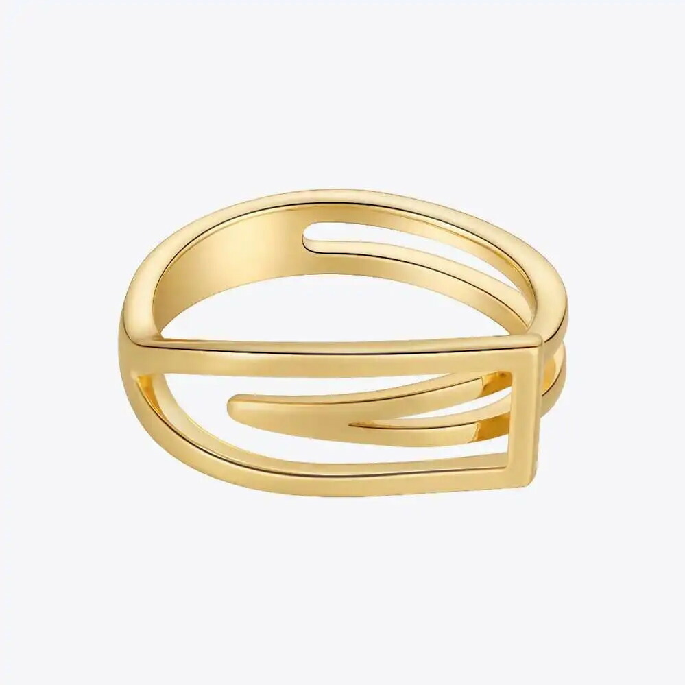 【送料無料】 】 指輪 リング ゴールド レディース 幾何学 18K カラー ファッション ジュエリー クリスマス ハロウィーン