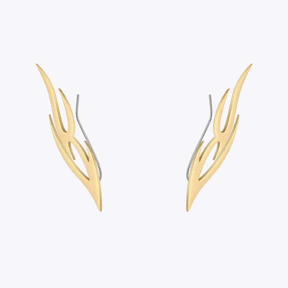 【送料無料】 】 ピアス ステンレス ゴールド ドロップ レディース スチール ファイヤー ファイア 火 クリスマス ギフト カラー 新しい E