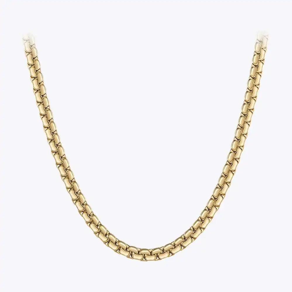 【クーポン利用で7910円】 ネックレス ステンレス ゴールド チェーン ラウンド レディース スチール カラー 箱 ボックス 構造 ファッション ジュエリー 襟 パラ P|FineJewelrys