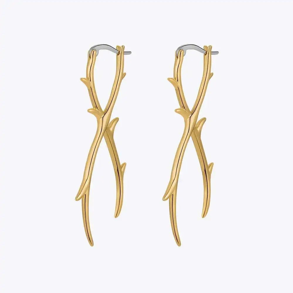 【クーポン利用で11430円】 【クーポン利用で11430円】 ペンダント ピアス ゴールド フープ レディース アザミ とげ セット 18K プレート ファッション ジュエリー カクテル