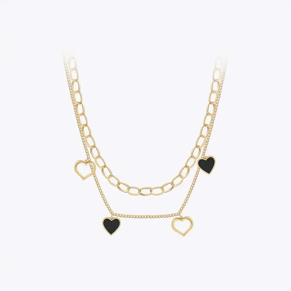 【クーポン利用で8550円】 【クーポン利用で8550円】 ネックレス ゴールド チェーン シンプル ハート レディース パラ 透かし ジュエリー 18K プレート ファッション ラッキー ギフト