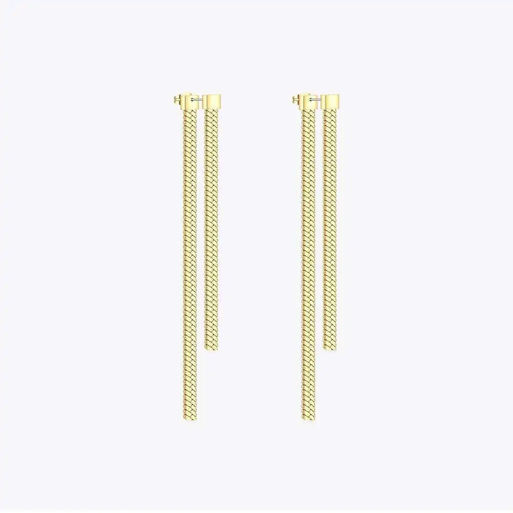 【送料無料】 】 ピアス ステンレス ドロップ キング ロング レディース タッセル スチール ハンギング ファッション ジュエリー トレンド ギフト E