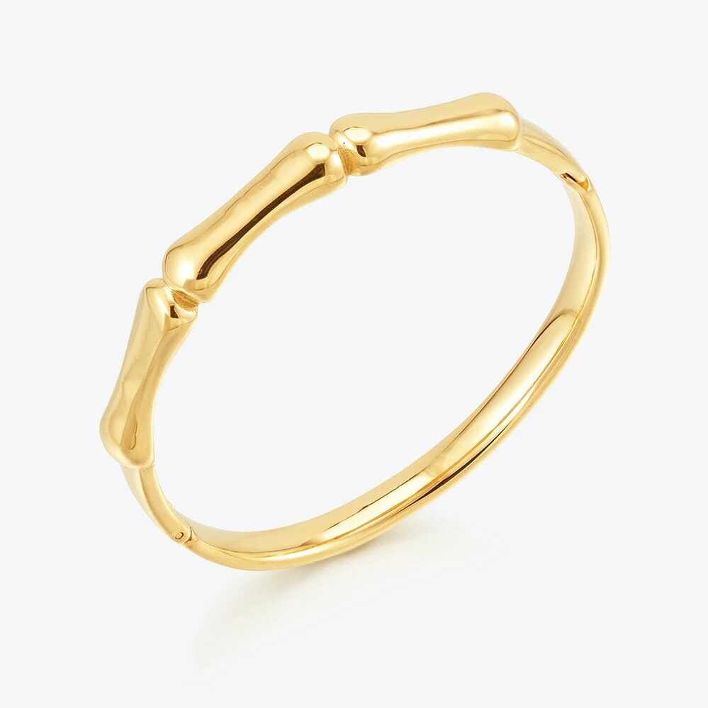 【送料無料】 】 ブレスレット ゴールド プラント カブ 植物 レディース 透かし 竹 バンブー 18K プレート カフ ファッション ハイト ストリート カクテル ジュエリー パーティ