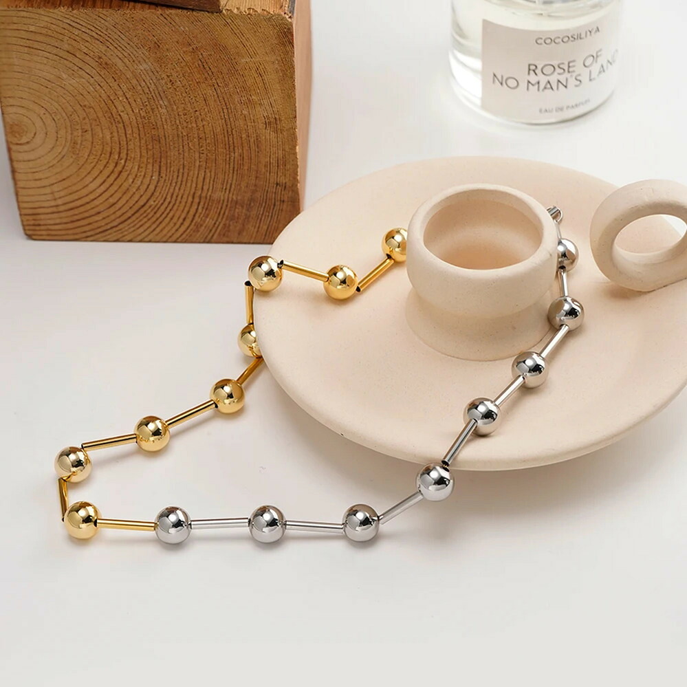 【送料無料】 】 ネックレス ステンレス ゴールド チェーン レディース パラ 2 調子 カラー スチール 18K プレート ファッション ジュエリー デイリーウェア P