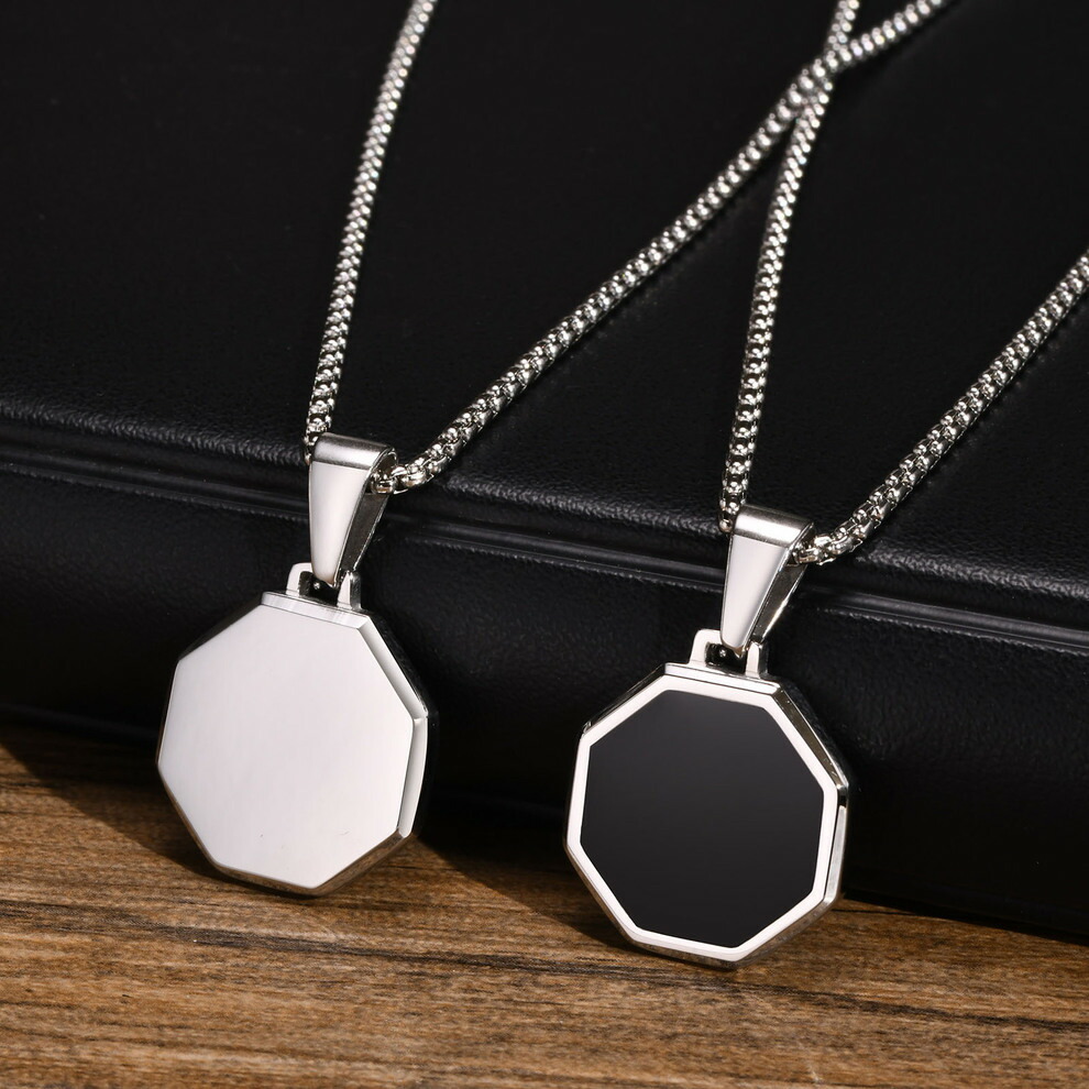 楽天市場】【送料無料】 ペンダント ネックレス 黒 ブラック