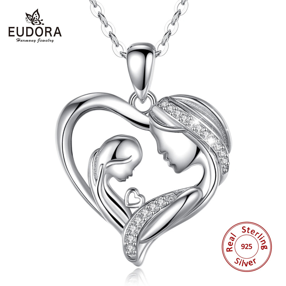 【送料無料】 ネックレス クリスタル シルバー ハート リング レディース 100% 925 スターリング 人気 マザー 娘｜FineJewelrys