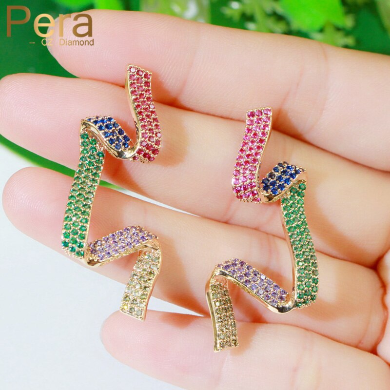 【送料無料】 】 ピアス 黄 イエロー ジルコニア ゴールド リボン ノット ロング 揺れる レディース 女性 綺麗 マイクロ フル カラフル CZ ジルコン パヴェ エレガント ジュエリー カラー ダングル