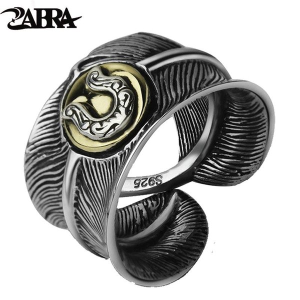 【クーポン利用で30280円】 メンズ 男性 リング 指輪 シルバー 925スター 星リング フェザー 羽根 レトロ スター 星リング シンプル 大人 トレンド おしゃれ かわいい かっこいい ごつい|FineJewelrys