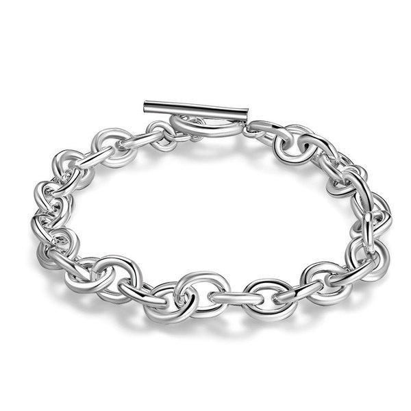 【クーポン利用で32220円】 ファッション 925スターリング スターリングシルバー シルバー ブレスレット サークル 円 ラウンド チェーン トレンド レディース バングル シンプル かわいい リンク メンズ ジュエリー ファッション/セール/FA｜FineJewelrys