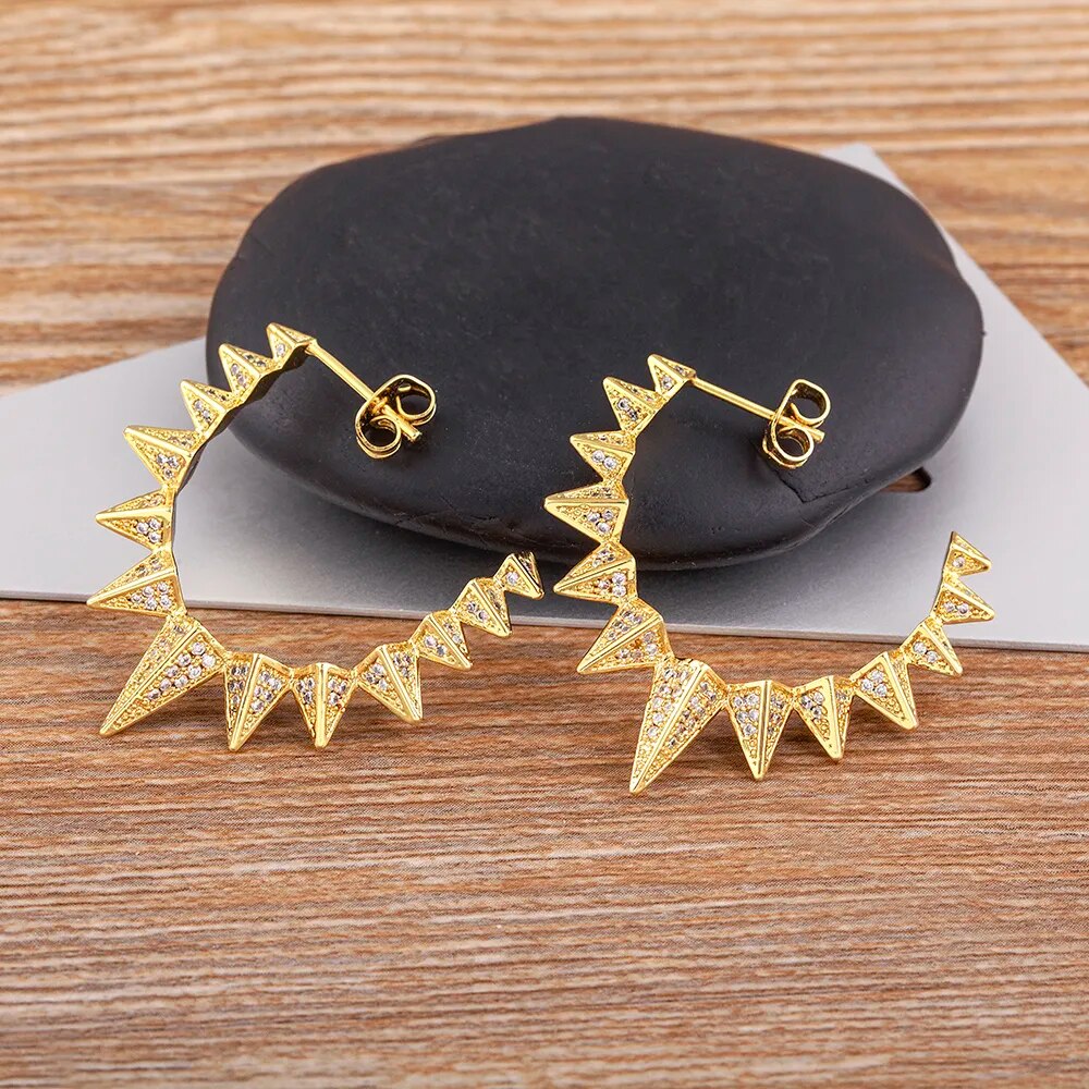 【クーポン利用で4970円】 【クーポン利用で4970円】 ピアス ゴールド フープ レディース 女性 ヒップ ホップ ロック プレート 幾何学 ゴシック 耳 イヤー ジュエリー アクセサリー パーティ ギフト