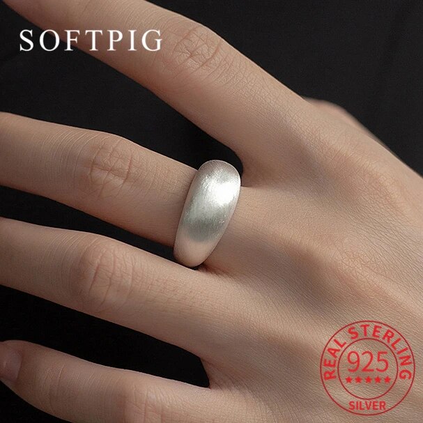 【送料無料】 】 指輪 リング シルバー レディース 女性 リアル 925 スター 星リング 1cm ブラシ 幅 フェイス 調整可能 クラシック ファイン ジュエリー ミニマリスト アクセサリー