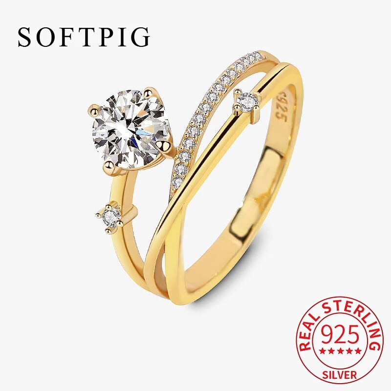 【送料無料】 】 指輪 リング シルバー ラウンド クロス 十字架 レディース 女性 リアル 925 スター 星リング 0.8Ct モイサナイト ライン パーティ ファイン ジュエリー ミニマリスト アクセサリー