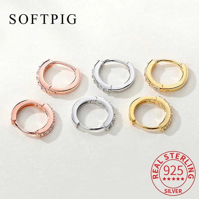 【クーポン利用で4970円】 【クーポン利用で4970円】 ピアス ジルコニア シルバー ラウンド フープ リング レディース 女性 リアル 925 スター 星リング ジルコン ミニマリスト ファッション パーティ ファイン ジュエリー アクセサリー
