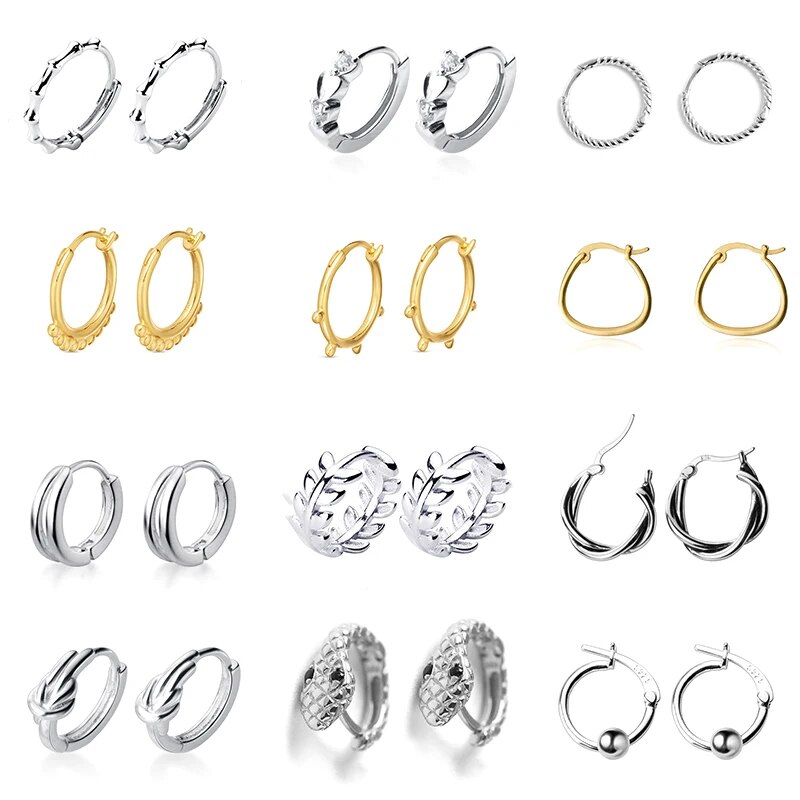 【クーポン利用で6720円】 ピアス ジルコニア シルバー ラウンド フープ リング 木 ウッドの葉 リーフ 木の葉 レディース 女性 リアル 925 スター 星リング ジオメトリック ジルコン パーティ 葉っぱ ファイン ジュエリー ヒップホップ