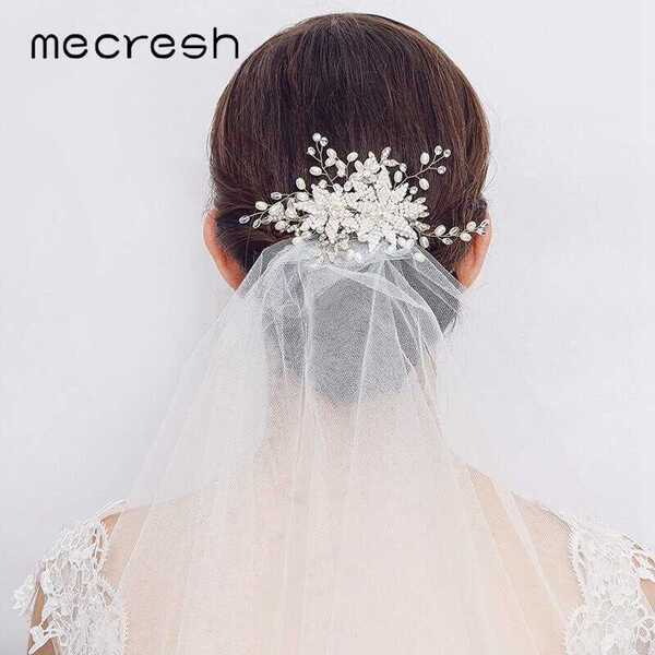 【クーポン利用で8770円】 ウェディングベール クリスタル フェイク パール 真珠 結婚式 ウェディング おしゃれ 大人 ヘア くし ブライダル アクセサリー プリンセス ティアラ ヘッドドレス ジュエリー 268｜FineJewelrys