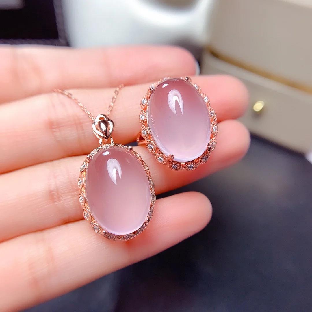 【クーポン利用で6770円】 【クーポン利用で6770円】 指輪 リング ネックレス ゴールド オバール ピンク レディース ローズ カラー トレンド ジュエリー セット CZ オパール ガール ギフト 結婚式 ウェディング パーティ