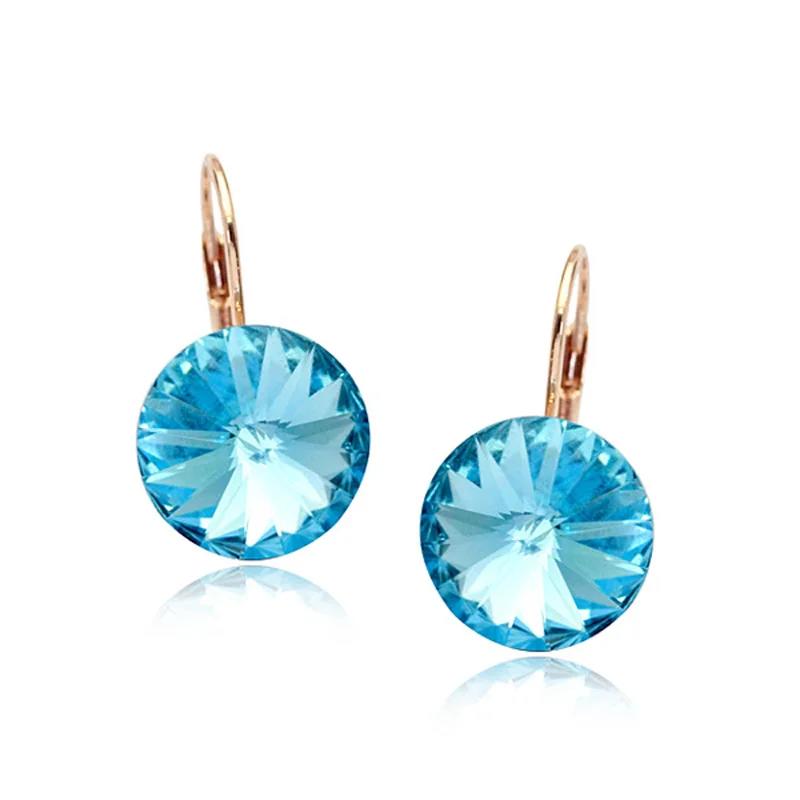 【クーポン利用で4970円】 【クーポン利用で4970円】 ピアス 紫 パープル クリスタル 青 ブルー ゴールド ラウンド ドロップ 揺れる レディース ダングル ジュエリー ローズ カラー トレンド