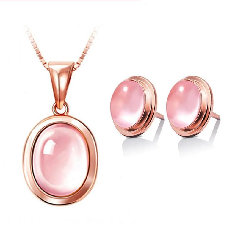 【クーポン利用で4960円】 【クーポン利用で4960円】 ピアス ネックレス ゴールド オバール ドロップ ピンク レディース ジュエリー ローズ カラー オパール セット ガール ギフト