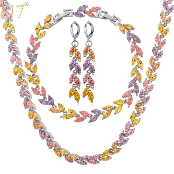 【楽天市場】【送料無料】 ノーブル 葉 結婚式 ネックレス セット イエローゴールド トレンド 人気 ピアス ブレスレット ブライダル