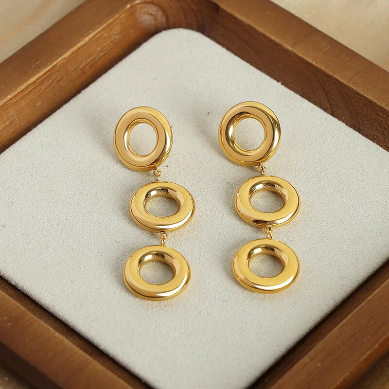 【送料無料】 】 ピアス ブレスレット ゴールド レディース BOHO ジュエリー 幾何学 レイヤー チャーム セット カラー タッセル