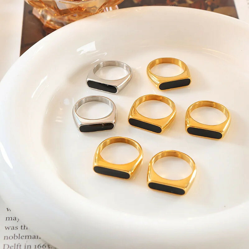 【送料無料】 】 指輪 リング ステンレス フランス アクリル レディース ファッション 誇張 幾何学 エレメント スチール 気質 エレガント ジュエリー