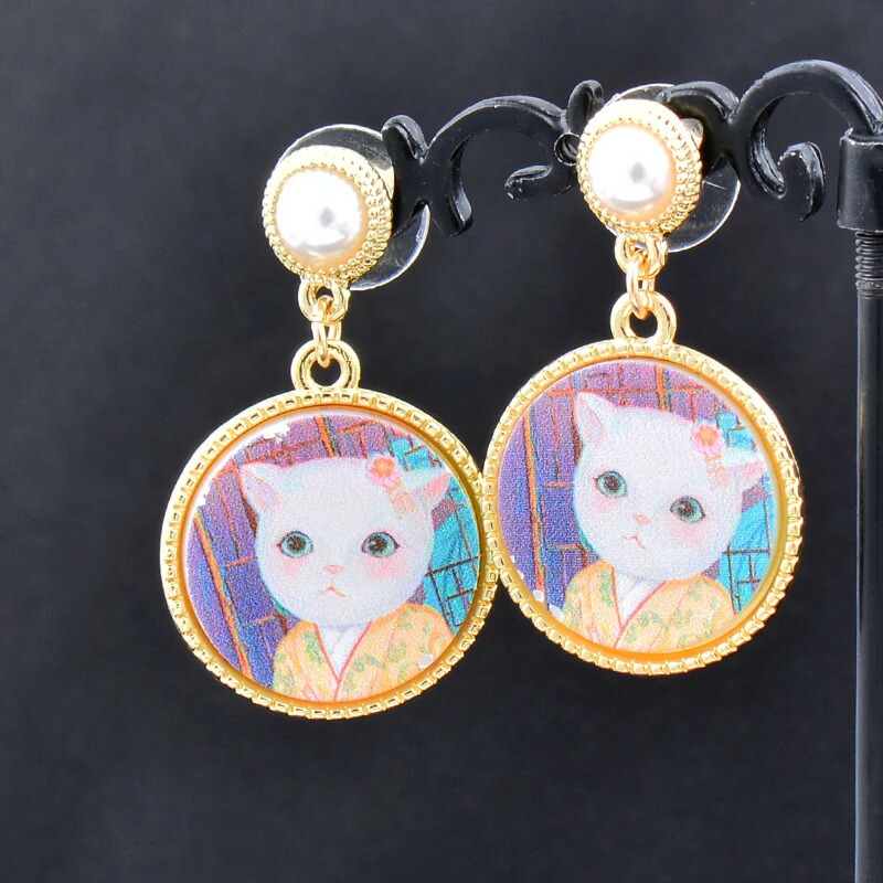 一粒パールサークルピアス【ネコポス】