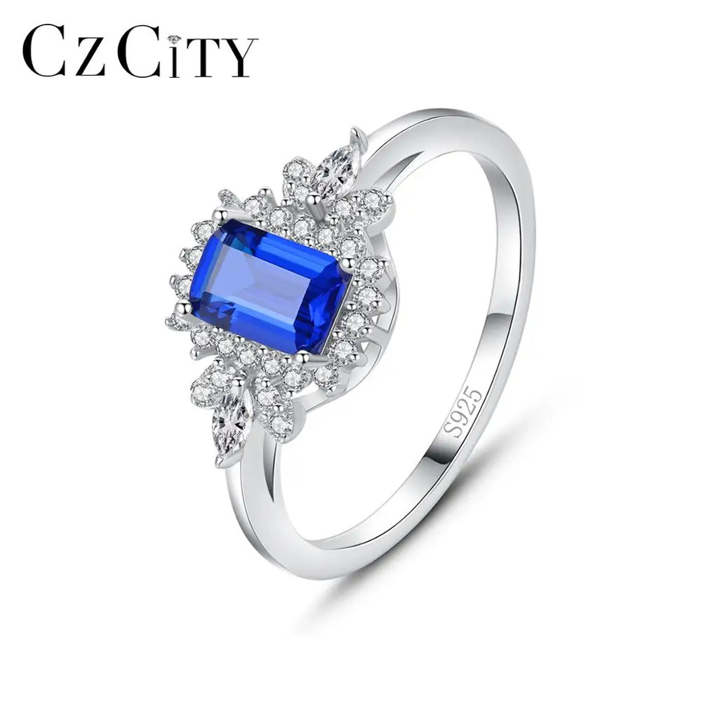 【送料無料】 】 指輪 リング ブライダル 青 ブルー シルバー ストーン レディース 925 スターリング 結婚式 ウェディング 婚約 ジェムストーン アクセサリー CZ ファイン ジュエリー クリスマス ギフト