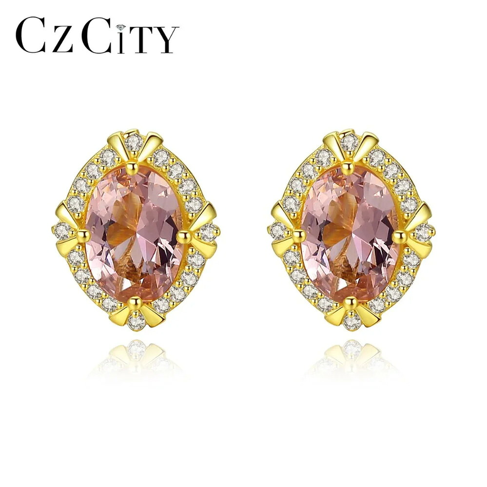 【クーポン利用で8100円】 【クーポン利用で8100円】 ピアス シルバー オバール ストーン リング レディース リアル 925 スターリング 贅沢 ジェムストーン スタッド 大 モルガナイト 婚約 ジュエリー