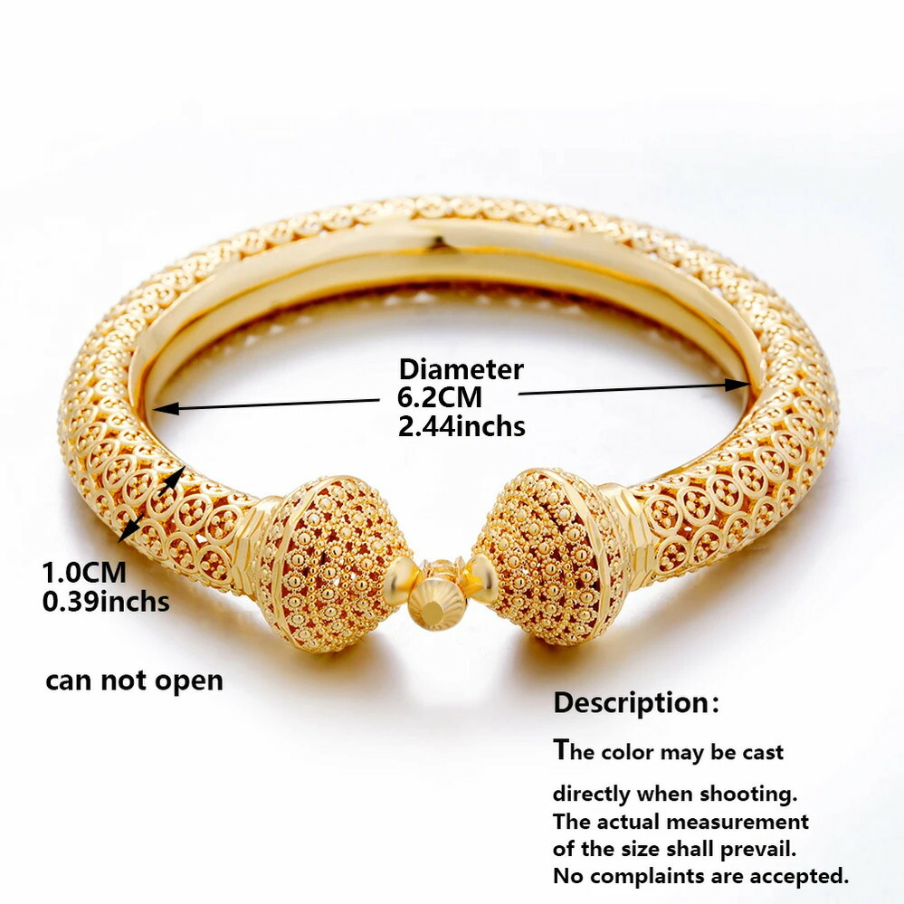 【送料無料】 】 バングル ブレスレット ゴールド レディース 贅沢 24K トップ 品質 ドバイ カラー ガール 妻 ワイフ ジュエリー ギフト オープン