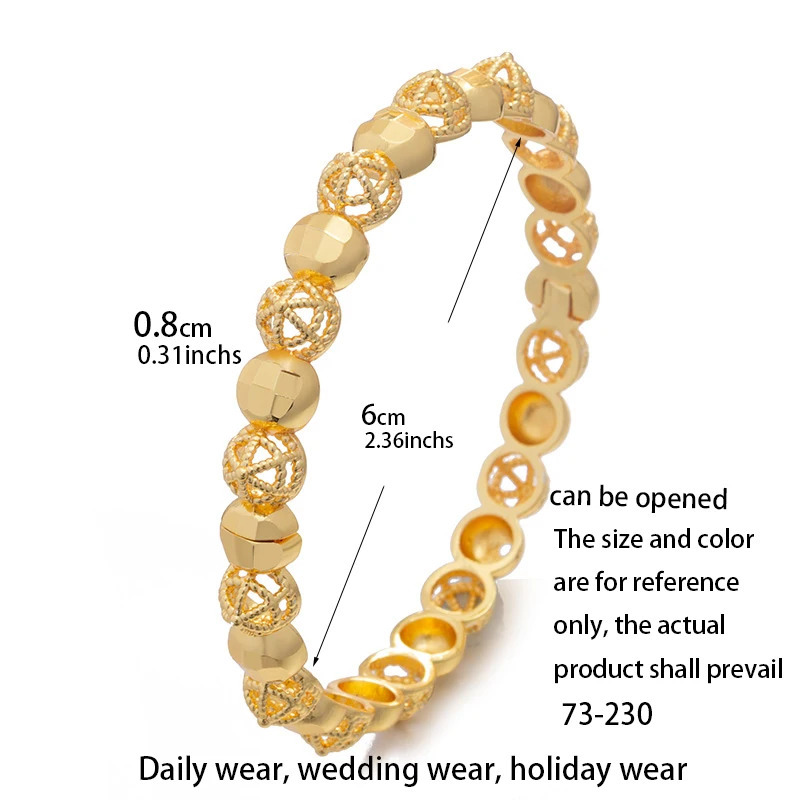 【クーポン利用で9000円】 バングル ブレスレット ゴールド レディース 4個セット 24K カラー ドバイ 結婚式 ウェディング ジュエリー 透かし 新しい パターン エスニック パーティ ギフト|FineJewelrys