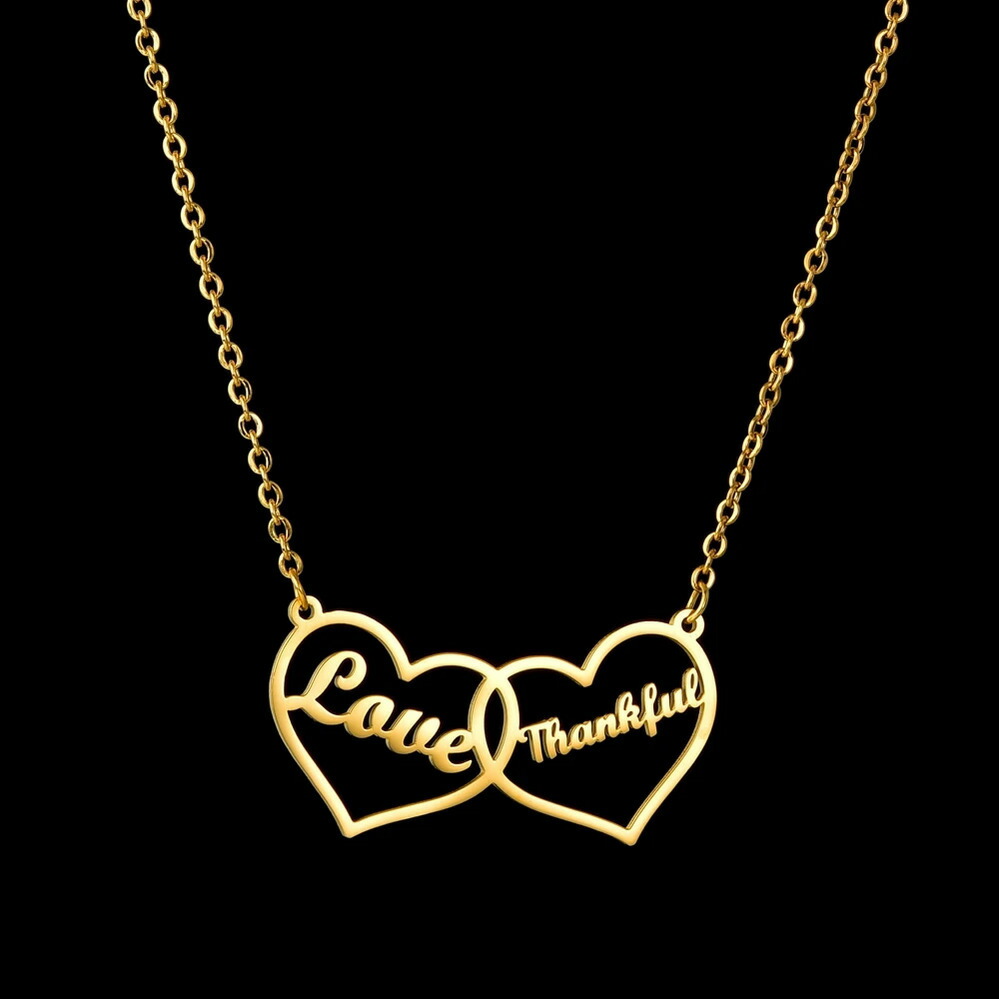【送料無料】 ピアス ネックレス ステンレス ハート ネーム LOVE レディース カスタム 無限 インフィニティ 2-3 名前 Love スチール 透かし パーソナライズ ビジュー