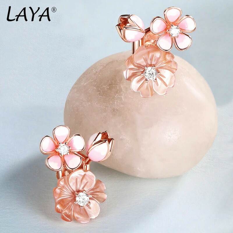 【クーポン利用で11520円】 ピアス 緑 グリーン 花 フラワー ジルコニア シルバー シェル リング 木の葉 リーフ レディース 925 スターリング ハイ 品質 ジルコン ナチュラル 貝殻 エナメル トレンド ジュエリー｜FineJewelrys