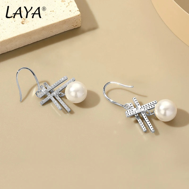 【クーポン利用で11060円】 ピアス ジルコニア シルバー パール リング ロング 揺れる レディース 925 スターリング ジルコン ダングル 婚約 結婚式 ウェディング 優雅 アクセサリー ファッション｜FineJewelrys