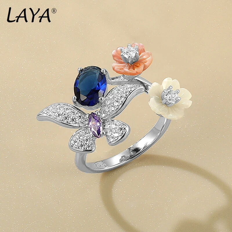 【クーポン利用で11820円】 指輪 リング 白 ホワイト 紫 パープル 花 フラワー ジルコニア シルバー ピンク シェル レディース 貝殻 ジルコン 100% 925 スターリング デザイナー 指 フィンガー パーティ 贅沢 結婚式 ウェディング ジュエリー|FineJewelrys