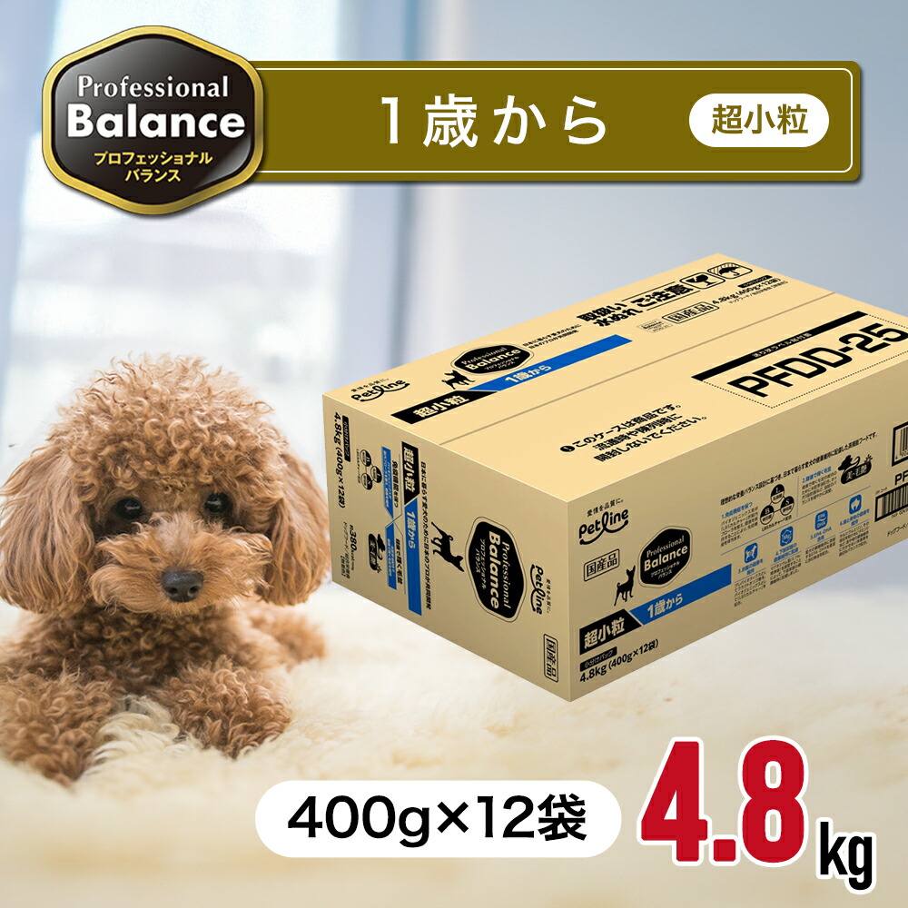 【犬】プロフェッショナルバランス１歳から　６kg(500g×12) ペットライン プロフェッショナルバランス 1歳から 6kg（500g×12）