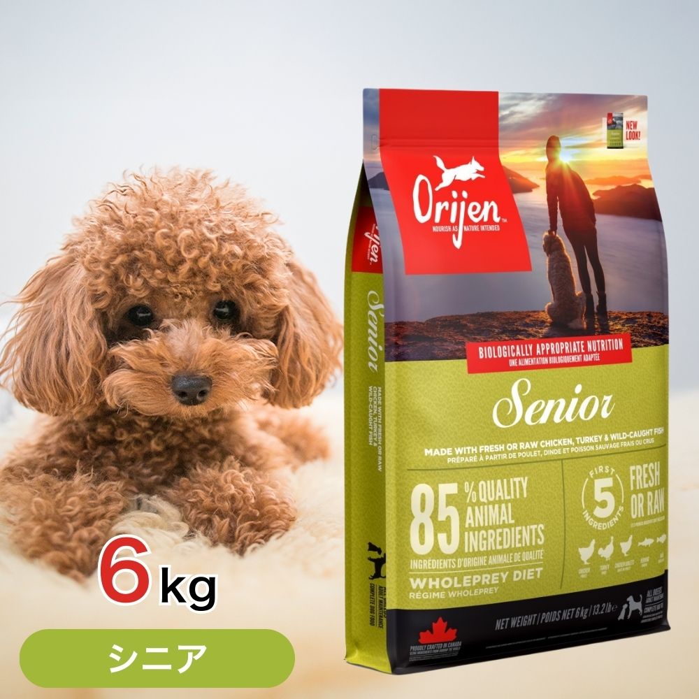【2時間限定!早い者勝ち10%OFFクーポン配布中!】 オリジン シニア 6kg ペットフード 【正規品】 ドッグフード 餌 エサ 犬 成犬 高齢犬 老犬 シニア 全犬種 グレインフリー 高タンパク 低カロリー 低GI 健康 体重 筋肉 病気予防 人工的添加物不使用 6キロ|ファインペット