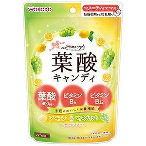 和光堂 ママスタイル 葉酸キャンディ レモン&マスカット フルーツアソート 78g