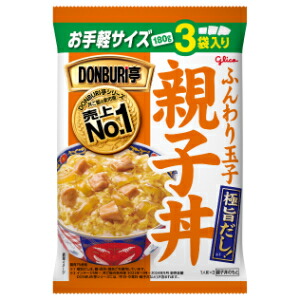 「セット販売」「グリコ」　ＤＯＮＢＵＲＩ亭３食パック親子丼　180ｇ×3袋×10個セット