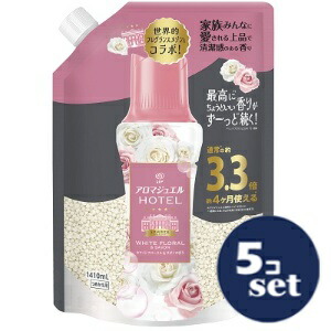 「セット販売」「P&Gジャパン」レノアアロマジュエル　ホワイトフローラル＆サボンの香り　つめかえ用超特大サイズ　1410ml　5個セット