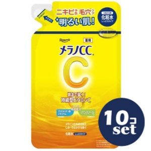 「セット販売」「ロート製薬」メラノＣＣ　薬用しみ対策美白化粧水　しっとりタイプ　つめかえ用　170ml　10個セット