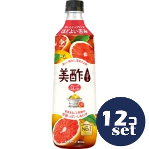 「セット販売」「CJ FOODS JAPAN」美酢 グレープフルーツ　800ml　12本セット