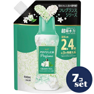 「セット販売」「P&Gジャパン」レノアアロマジュエル　グリーンティ－の香り　つめかえ用特大サイズ　1040ml　7個セット