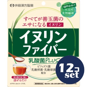 「セット販売」「井藤漢方製薬」イヌリンファイバー乳酸菌PLUS 141g 12個セット|薬のファインズファルマ店