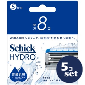 「セット販売」「シック」ハイドロ 普通肌 替刃 8個入 5個セット