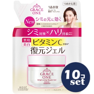 「セット販売」「コーセーコスメポート」グレイス　ワン　ブライトニング　リペアジェル　つめかえ　90g　10個セット｜薬のファインズファルマ店